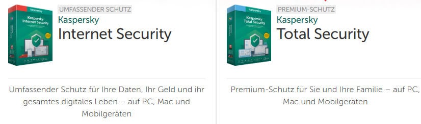 Kaspersky Antivirus Pakete