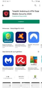 Virenscanner für Android TotalAV Installieren