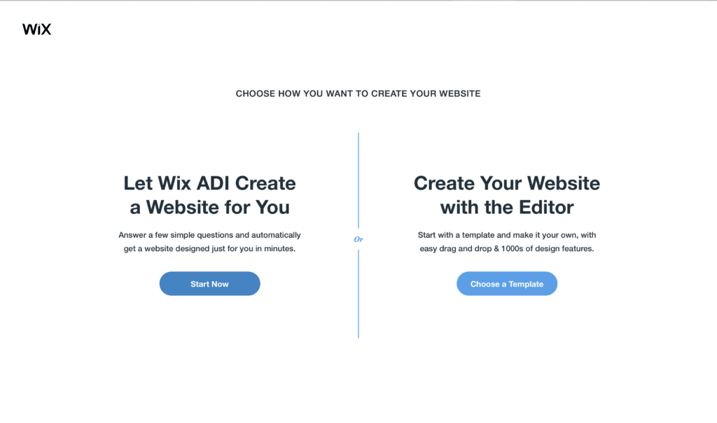 Wix ADI vs Editor