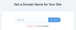 Wix Domain Suche nicht verfügbar