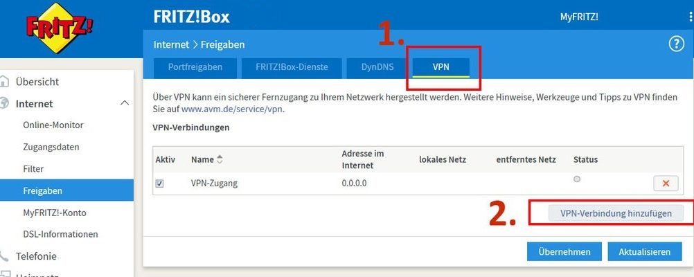 VPN-Verbindung hinzufügen