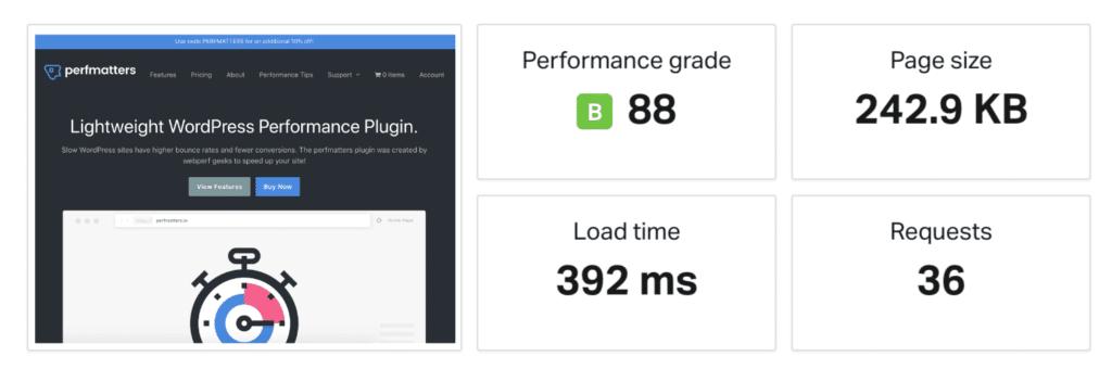 Kinsta Pingdom Speed Test