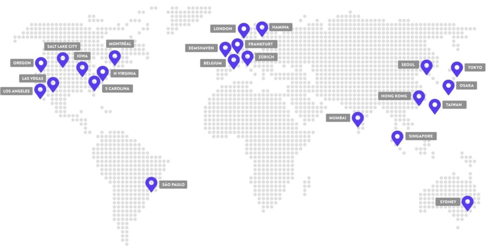 Kinsta Server Standorte
