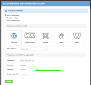WordPress Installieren Siteground