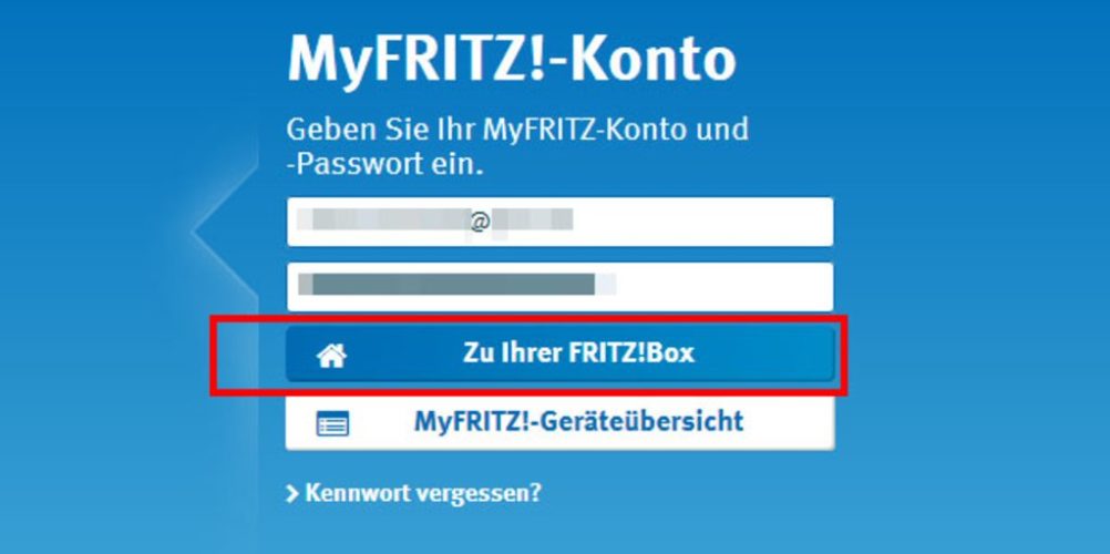 MyFRITZ! Fernzugriff