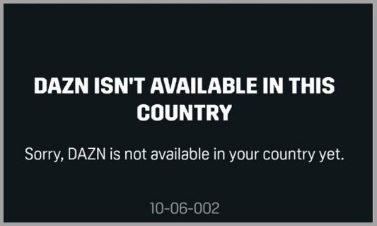 DAZN Fehlermeldung