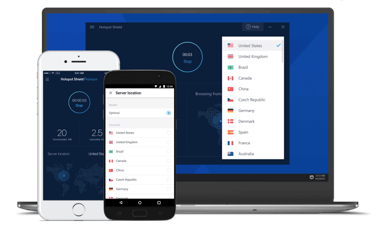 Hotspot Shield VPN Geräte