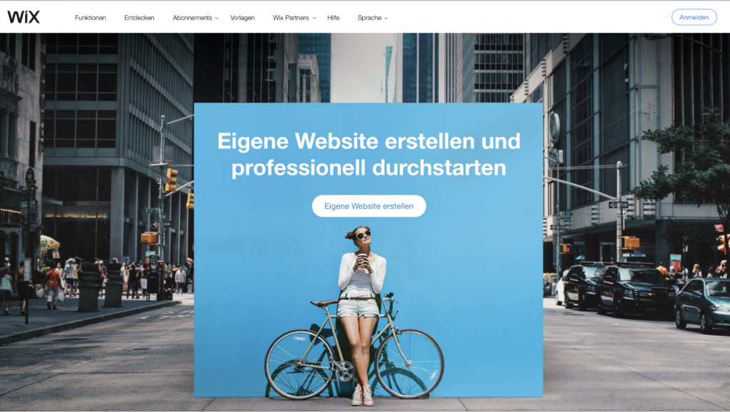 Webseite erstellen Wix Registrieren