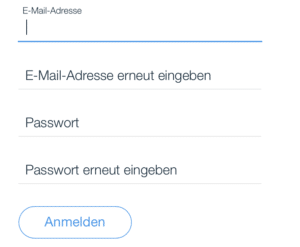 Registrierung Wix 