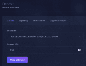 Bitcoine Billionaire Einzahlung