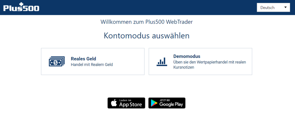 Plus500 Demokonto Anmeldung