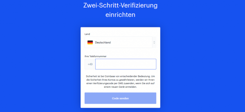 Coinbase Anmeldung