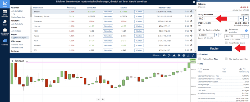 Plus500 Bitcoin kaufen