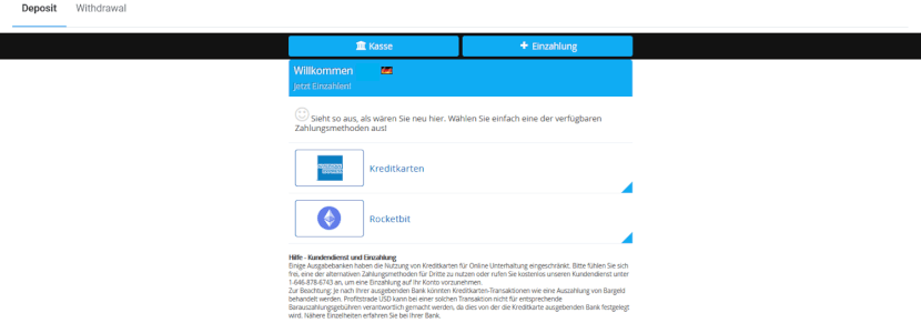 Bitcoin Buyer Einzahlung