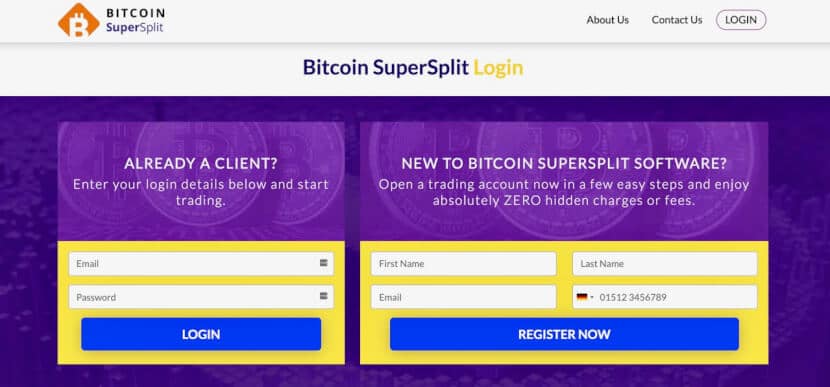 Bitcoin Supersplit log-in