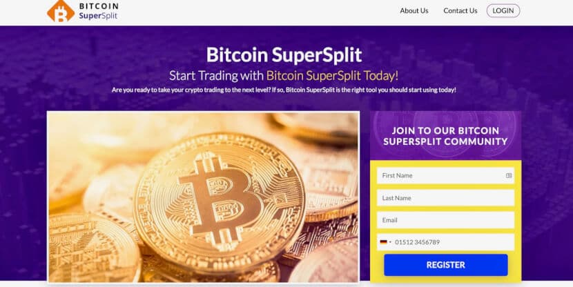 Bitcoin Supersplit website