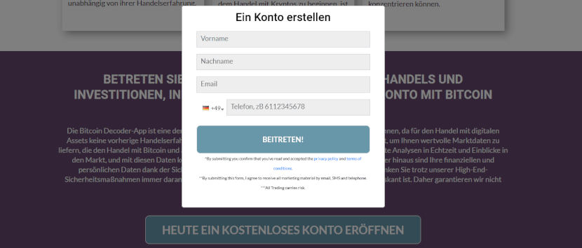 Bitcoin Decoder Anmeldung