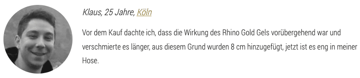 Rhino Gold Gel Erfahrung