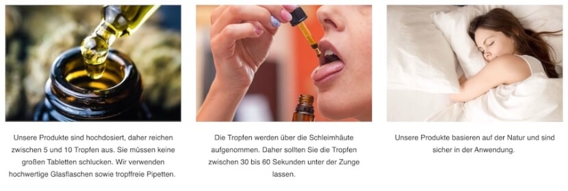 Die Dosierung der Tropfen