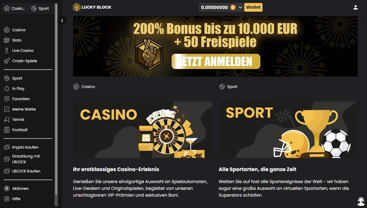 unbekannte Online Casino LuckyBlock
