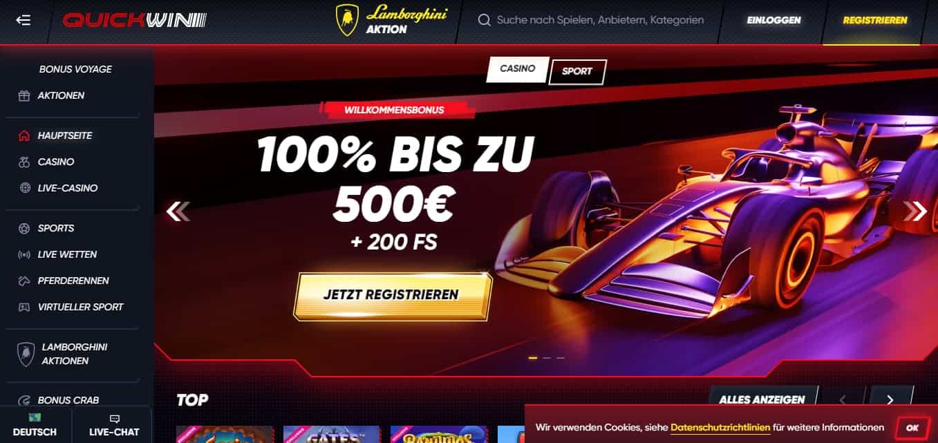 Quickwin Wettanbieter Bonus ohne Einzahlung