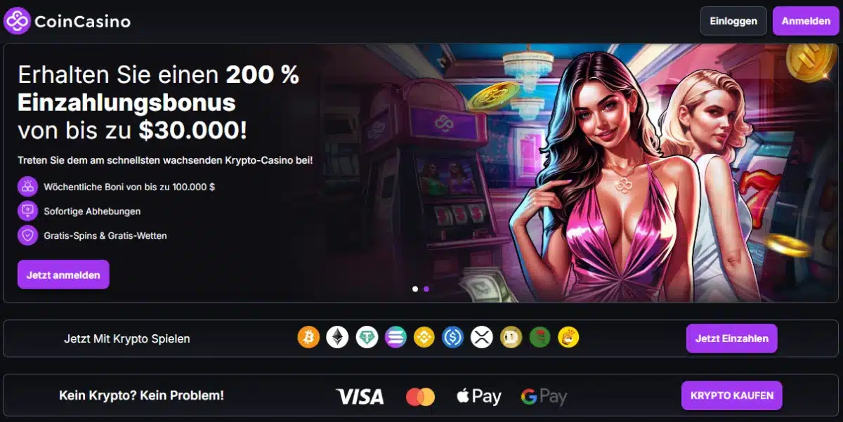 CoinCasino – Krypto-Casino mit Mega-Bonus für Deutschland